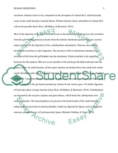 Human Digestion and Nutrients