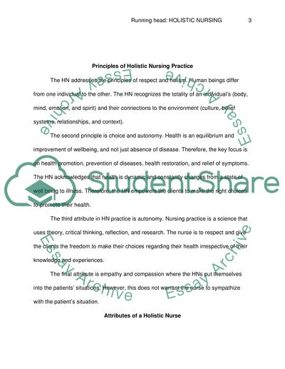 Attributes of Holistic Nursing