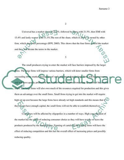 The Recording Firms in the Oligopoly Consolidate Power