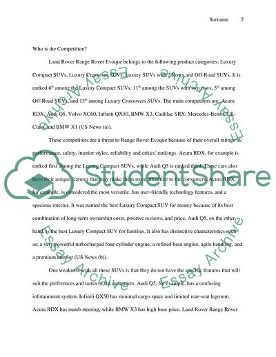 Creative Brief: Land Rover Range Rover Evoque