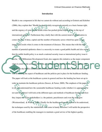 Understanding Health Systems Finance