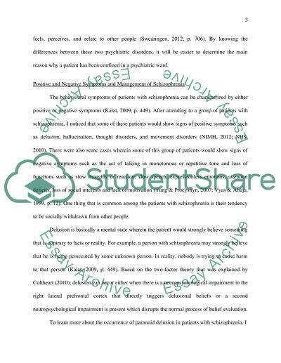 Personal experience with mentally ill patients