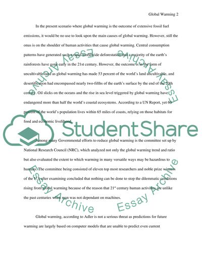 National Science Foundation and Global Warming