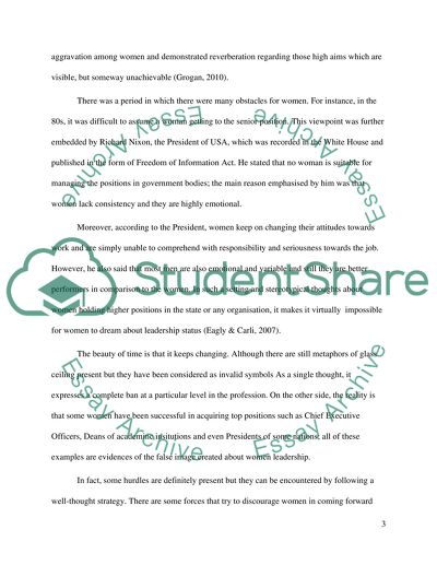 Leadership Features and Disparity Which Vary Men and Women