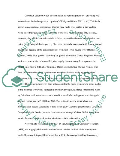 The Equal Pay for Men and Women