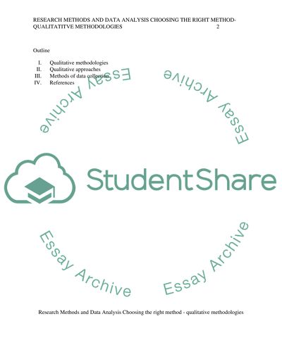 Qualitative Methodologies