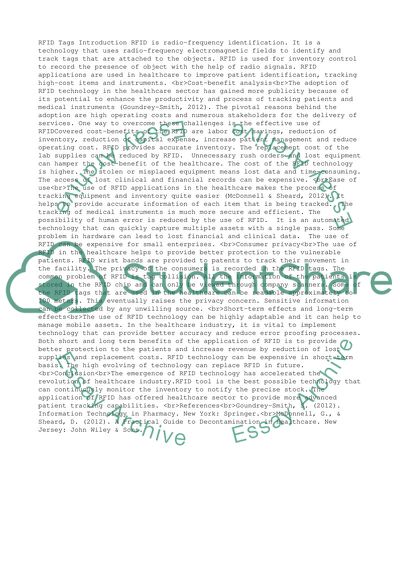 The Adoption of RFID Technology