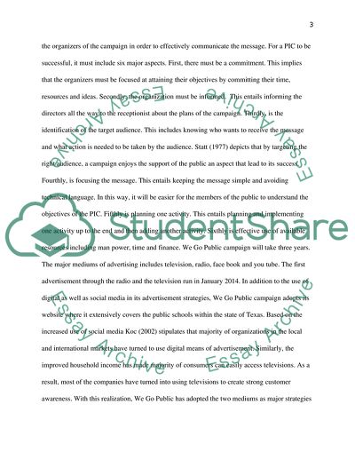 We Go Public: A Public Information Campaign