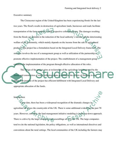 Farming and Integrated Local Delivery