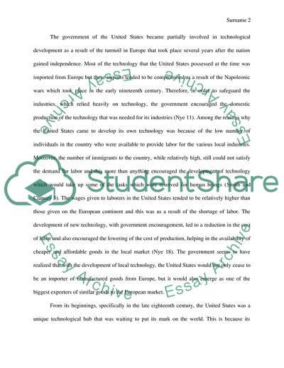 Influence of Government on American Technological Development