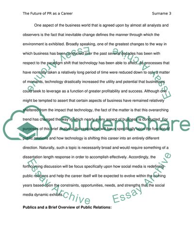 The Future of PR as a Career