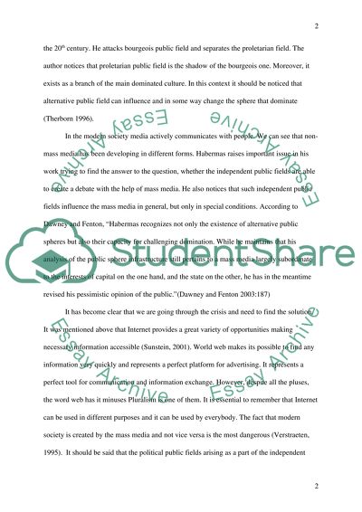 The Perception of Media in the Modern Society