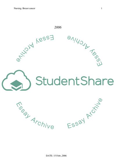 Nursing- breast cancer