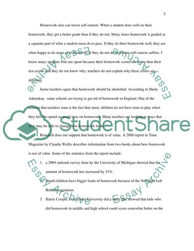 Debates Against Homework