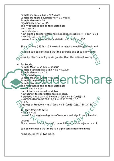 Major Questions in Stat Exam