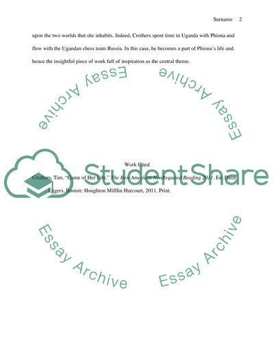 Game of Her Life by Tim Crothers