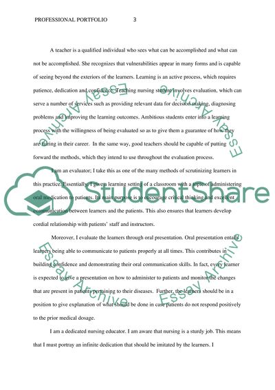 how to write a portfolio essay