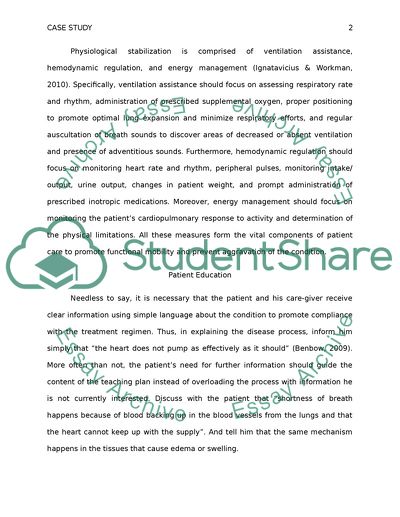 Approach to Care, Treatment Plan and Patient Education