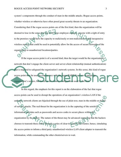 Rogue Access Point Network Security Paper