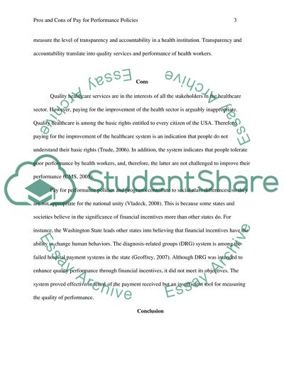 Pros and Cons of Pay-for-Performance