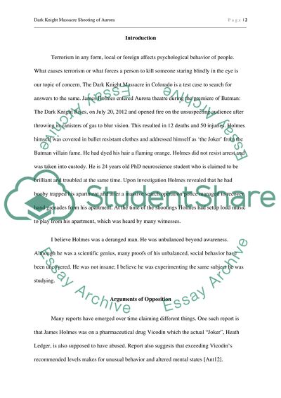 Dark Knight Massacre Shooting of Aurora Colorado