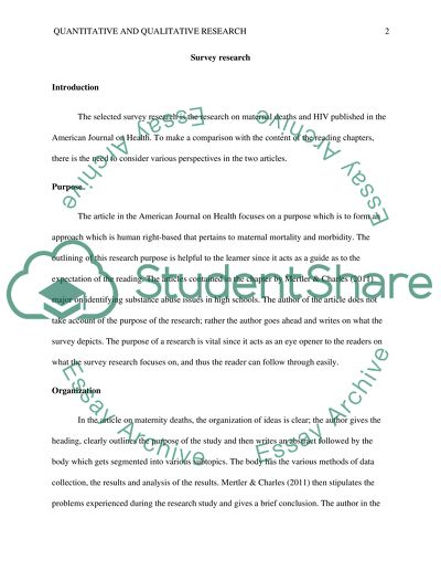 Quantitative and Qualitative Research