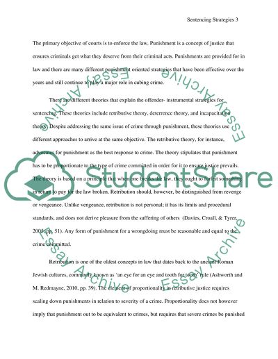 Sentencing Strategies