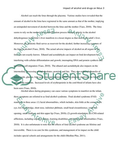 Impact of Alcohol and Drugs on Fetus and Infant Development