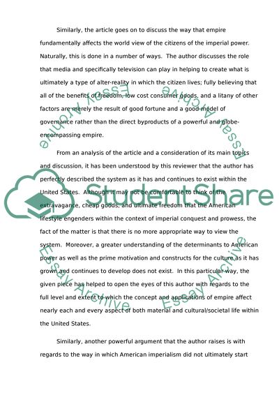 Summary of Empire as a Way of Life