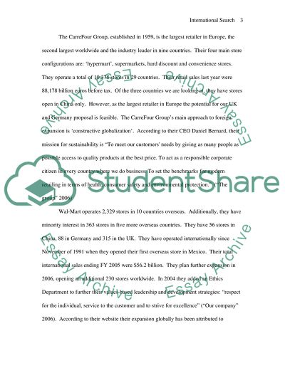 International Search for Distribution Partner