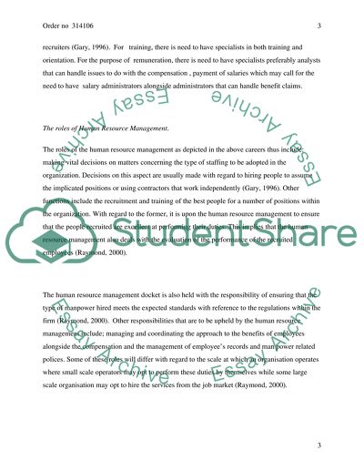 Structure in the human resource management