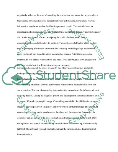 Trust and Religion Counseling