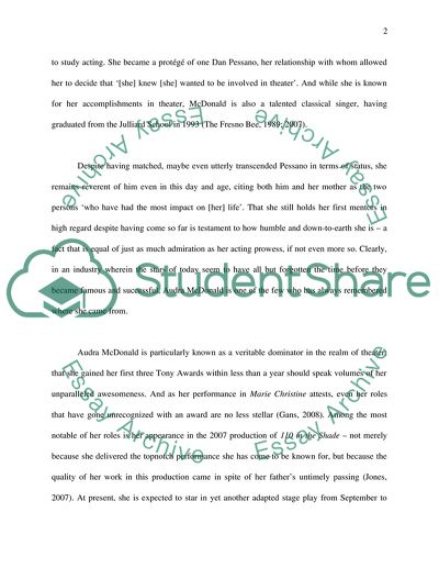 AFRICAN AMERICAN HUMANITIES RESEARCH PAPER ON :MCDONALD, AUDRA