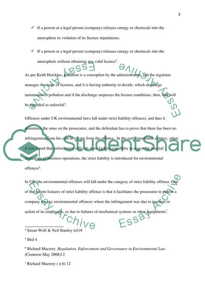 Environmental Offences Due to Pollution