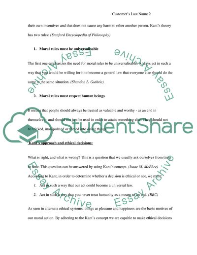 Kants concept of the Moral Imperative