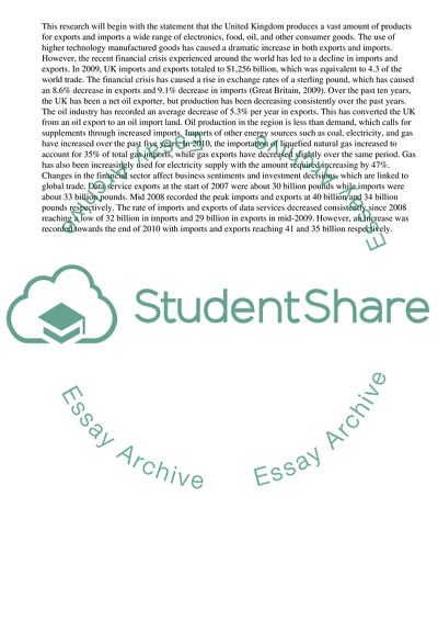 Import and Export Markets in the United Kingdom