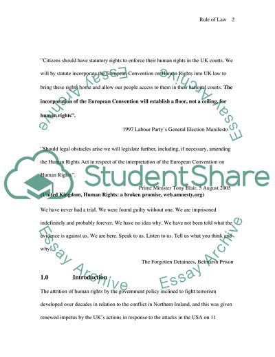 Interrogation Procedures and Anti-terrorism Laws of the United Kingdom