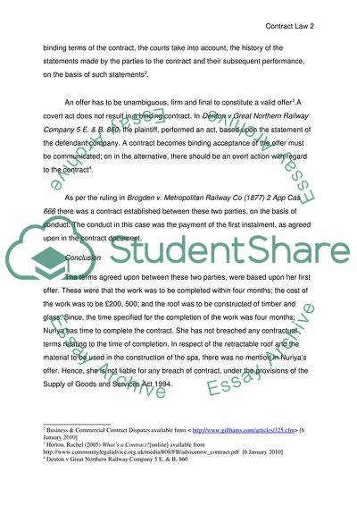 Contract Law Questions