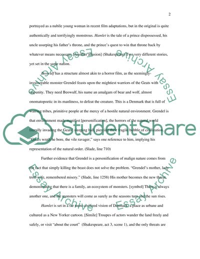 Compare/contrast the settings of beowulf and hamlet in demark