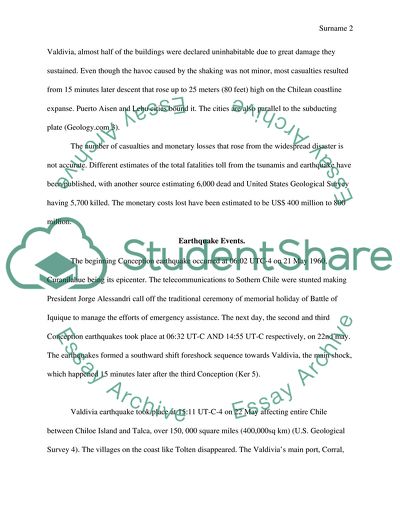 Chile Earthquake Of 1960