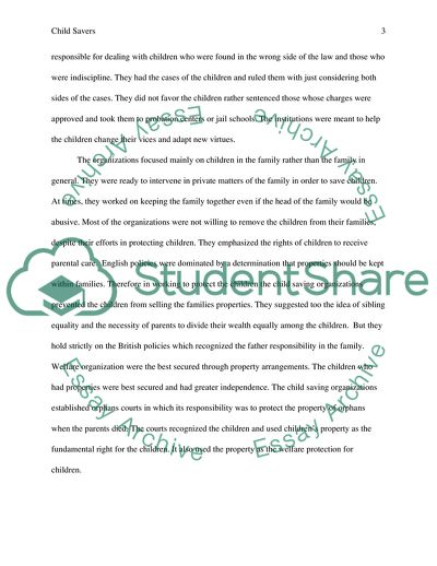 Child Saving Movement in Britain