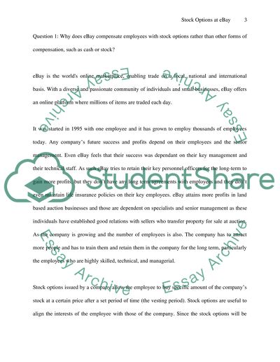 Stock Options at eBay