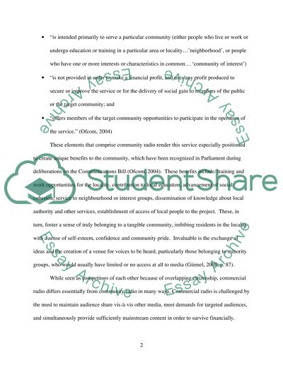 Social Integration of Bristol Community Radio