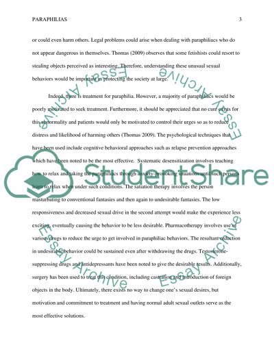 The Acts of Paraphilias