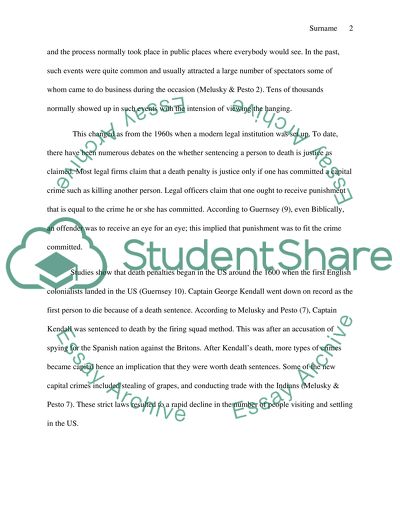 Punishment for a Crime Committed