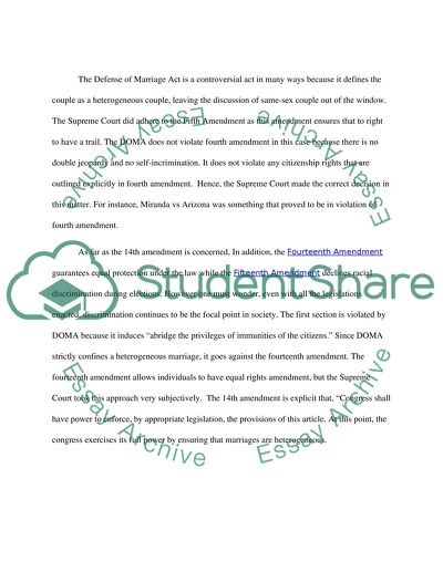 Discrimination and the Future of Marriage