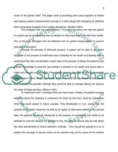 Patient Empowerment and Multi-Disciplinary Teams