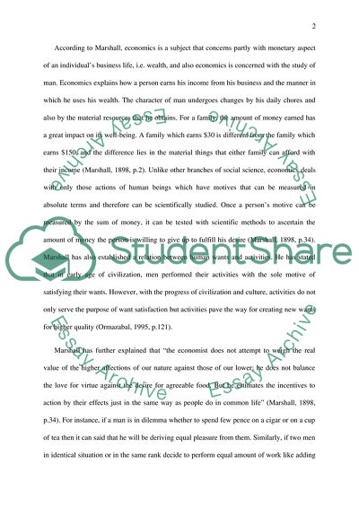 Alfred Marshall Economics