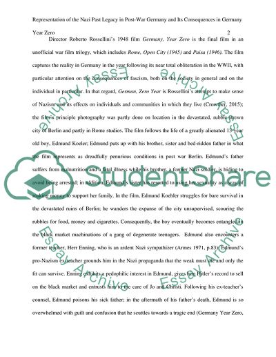 Nazi Past Legacy in Post-War Germany