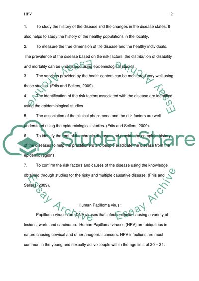Epidemiological studies essay picture